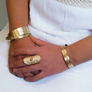 Tulum Ring in Brass Adjust Size NEW!